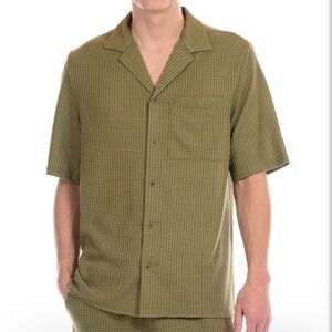 Original Paperbacks Men's Olive Casual Button Down Shirt